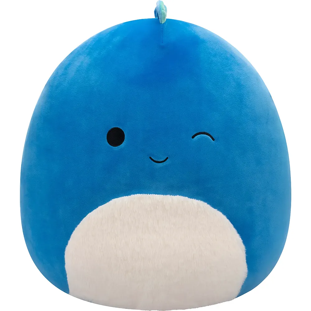 Squishmallows Pl�sch Dino zwinkernd mit flauschigem Bauch Blau 40cm