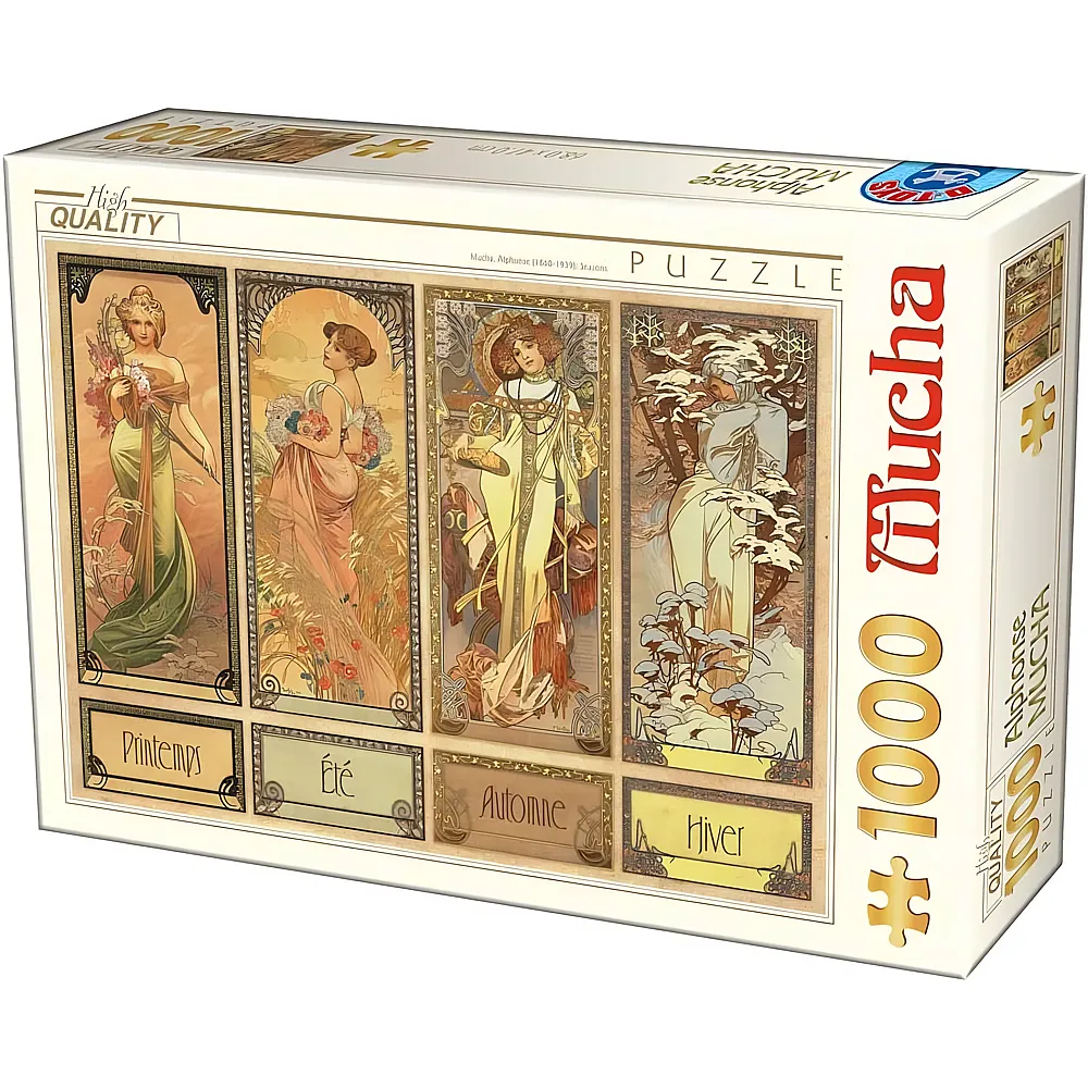 DToys Puzzle Mucha Alfons - Seasons - 1000 Teile