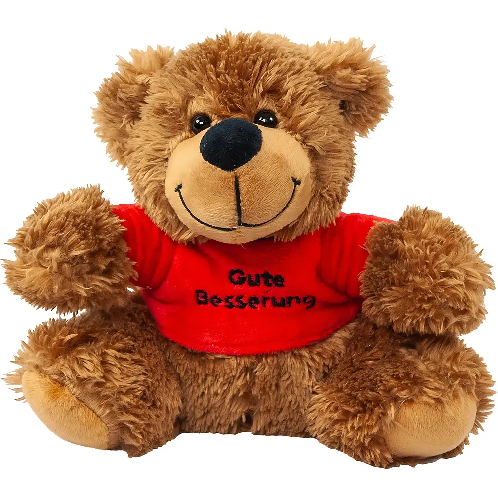Teddys Rothenburg Teddyb�r Gute Besserung mit roten Shirt - 16 cm