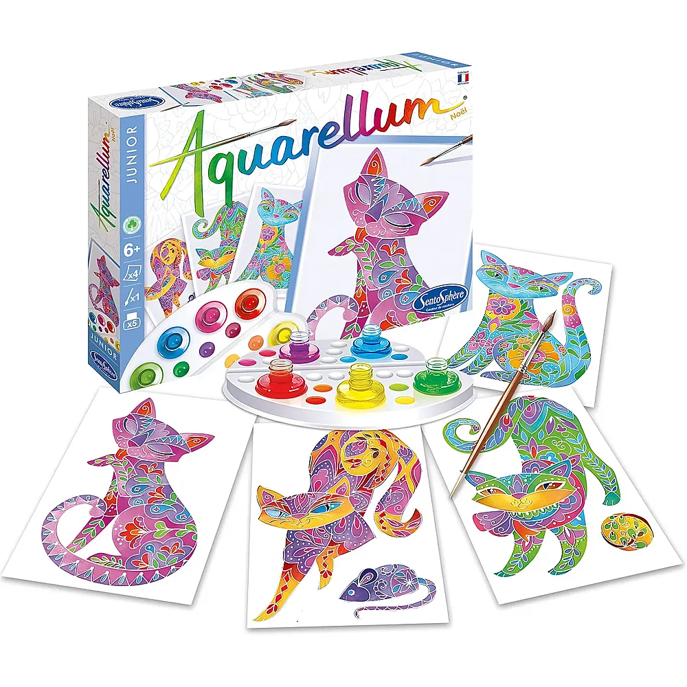 Sentosphere Aquarellum Junior Aquarell-Mal-Set Katzen
