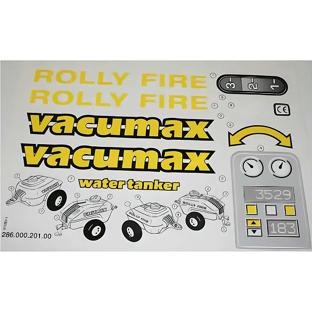 RollyToys Aufkleber rollyFire & Vacumax | Fahrzeuge Ersatzteile