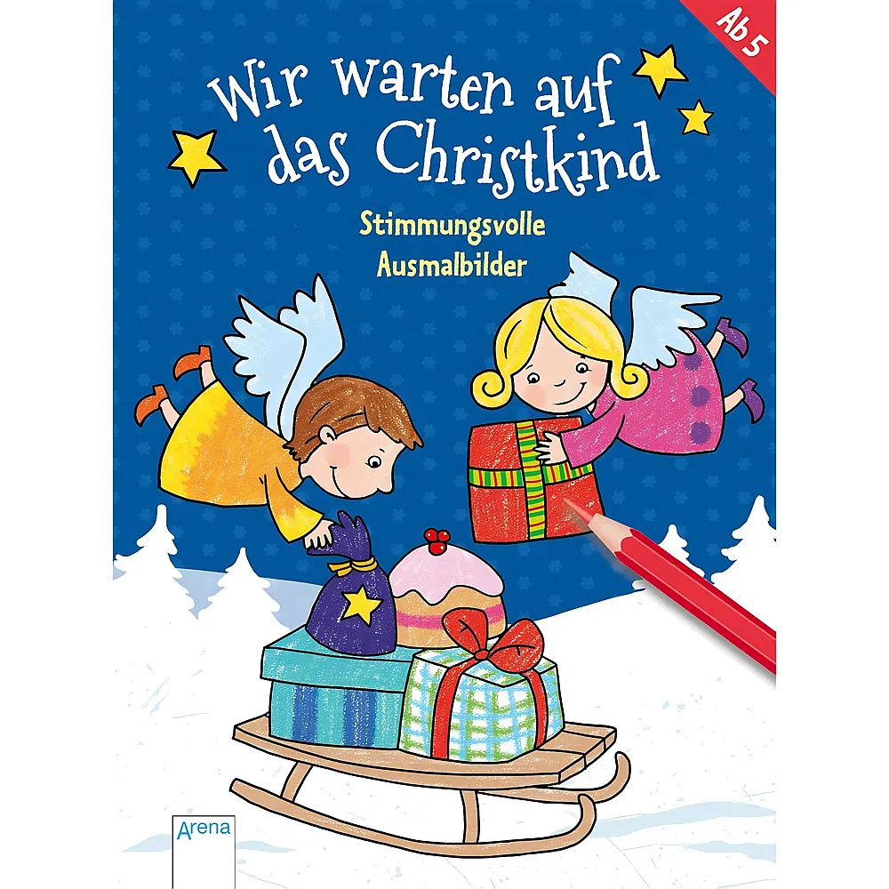 Arena Wir warten auf das Christkind Stimmungsvolle Ausmalbilder - Buch - Suche