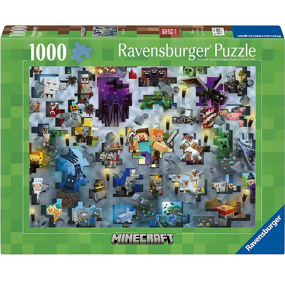 Ravensburger Puzzle Minecraft Mobs 1000Teile