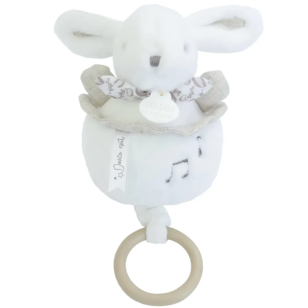 Doudou et Compagnie Musikspieluhr Hase Weiss - 20 cm | Spieluhren