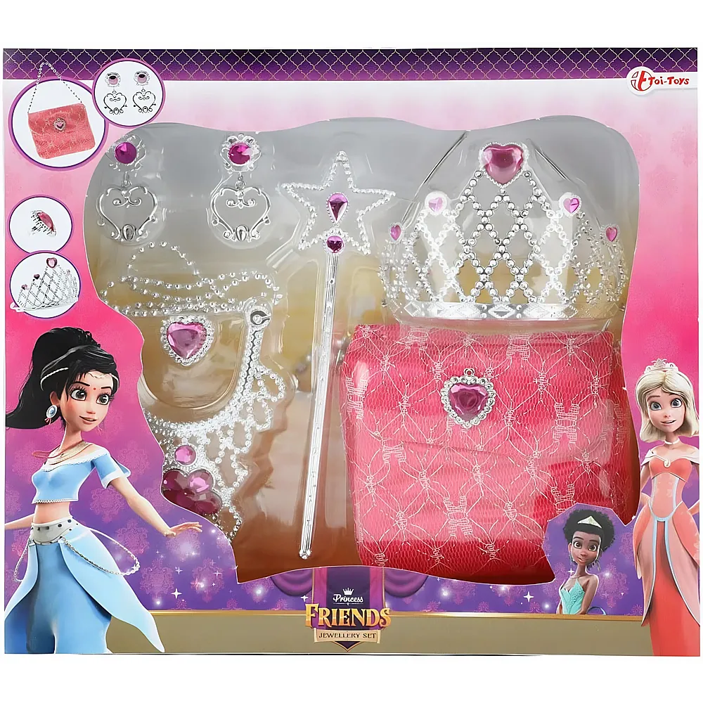 Toi-Toys Princess Friends Schmuck und Stab in Tasche