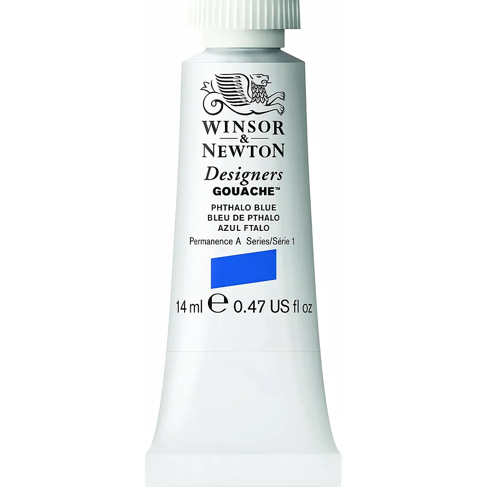 Winsor & Newton W&n Designers Gouache 14ml Tube Phthaloblau