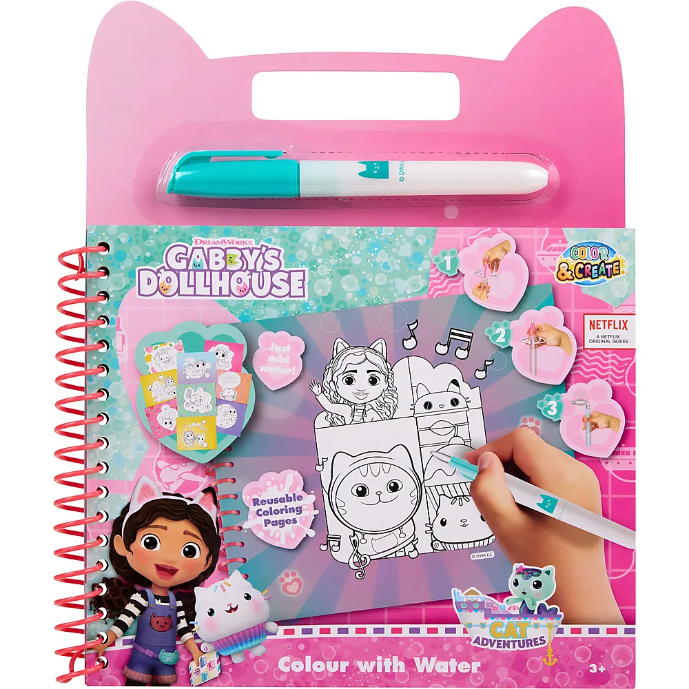 Canenco Gabby's Dollhouse Wasser-Malbuch - Malsets