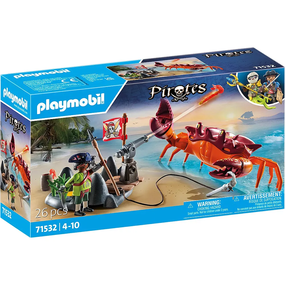 PLAYMOBIL Pirates Kampf gegen die Riesenkrabbe 71532
