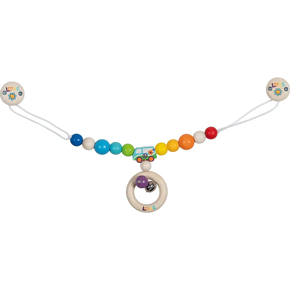 meinspielzeug - Goki Kinderwagenkette Regenbogen - 40 cm | Kinderwagenketten