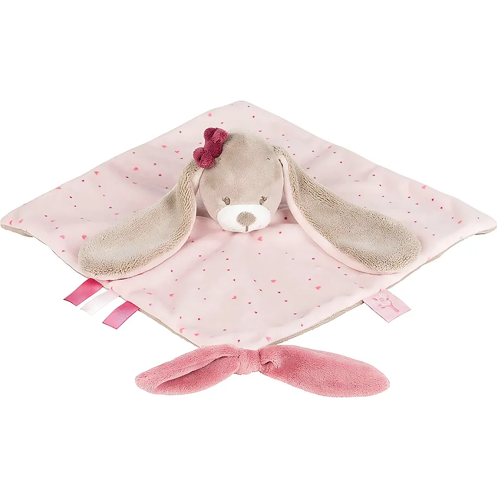 meinspielzeug - Nattou Schnuffeltuch Hase Nina Beige/Rosa 27cm | Schmuset�cher