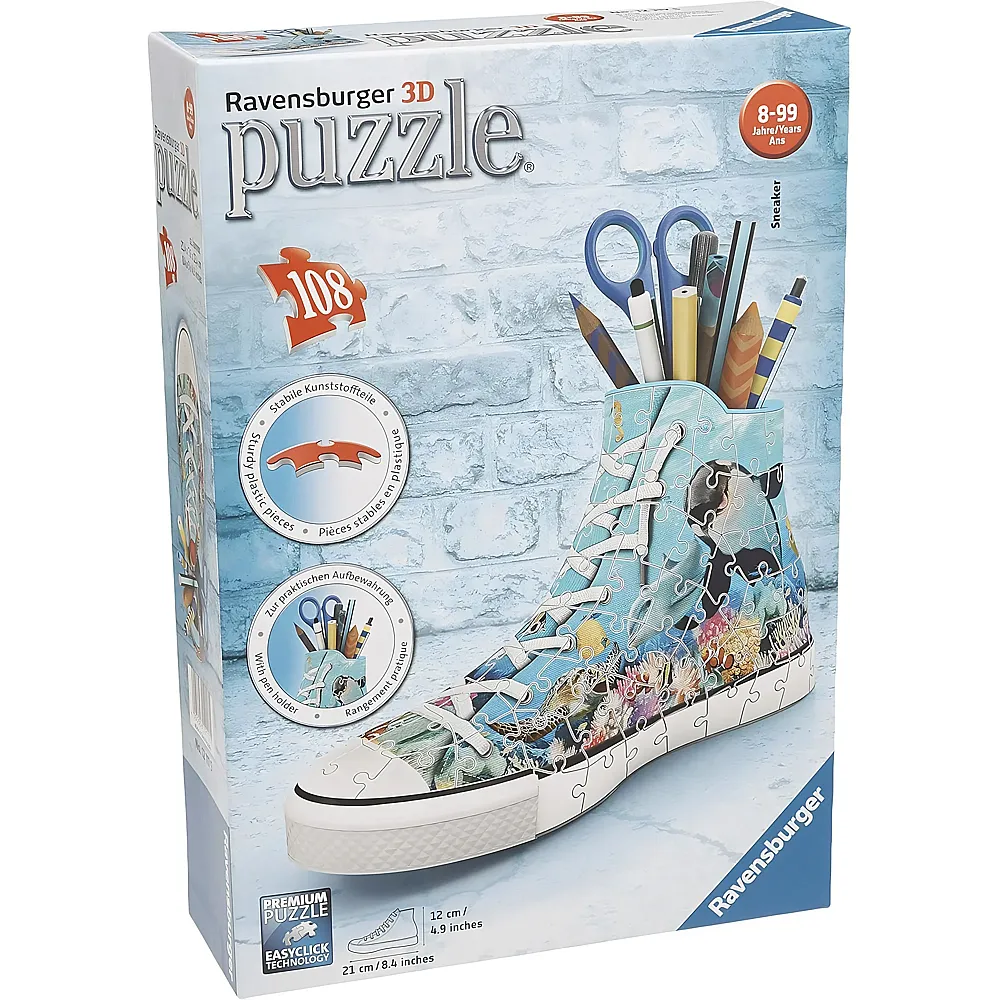 Ravensburger Puzzle 3D Sneaker Unterwasser Welt - 108 Teile