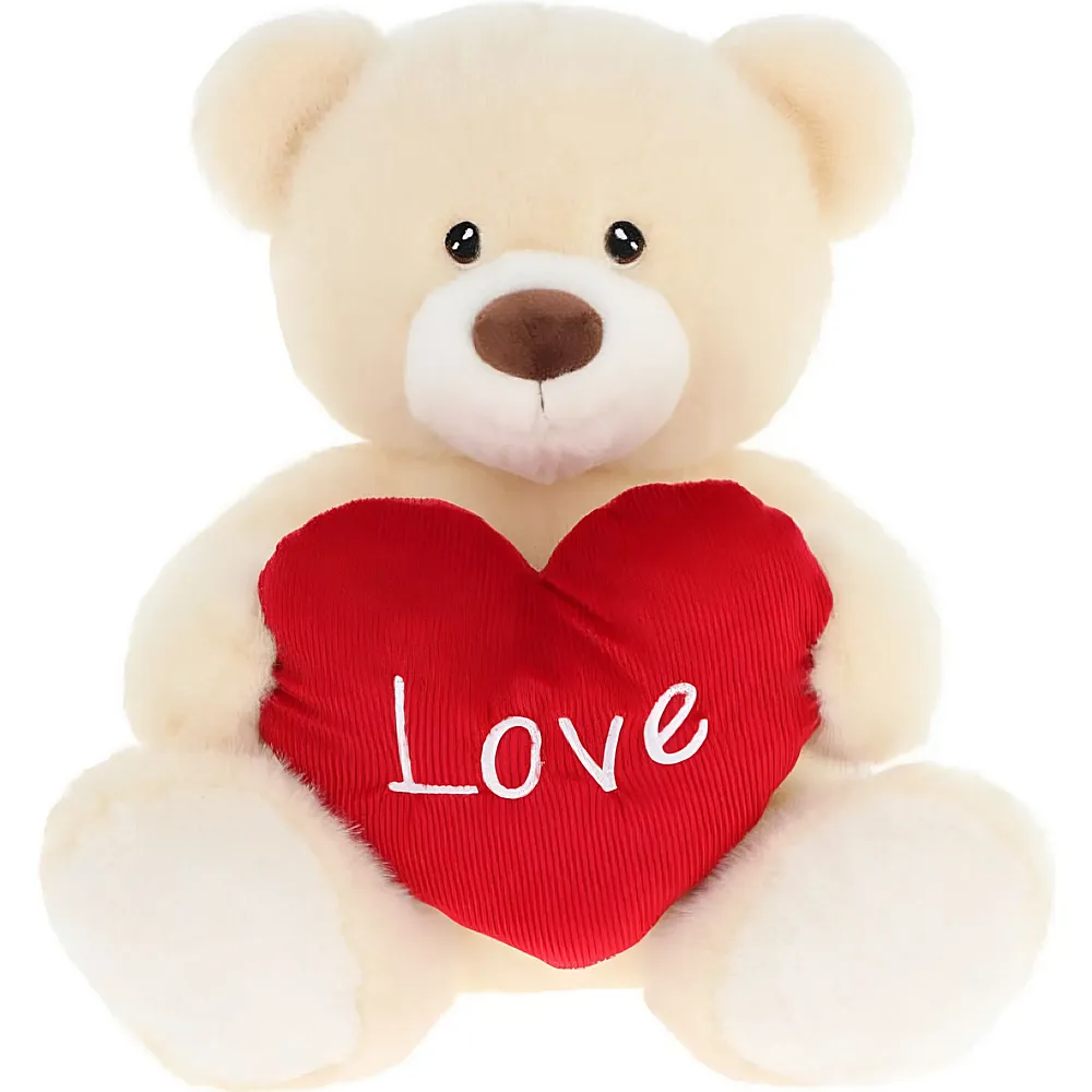 KeelToys Keeleco B�r mit Herz Beige - 35 cm - B�ren Pl�sch