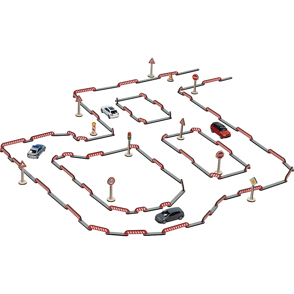 Goki Spielset Strassenbau Flexi Roads 135 Teile