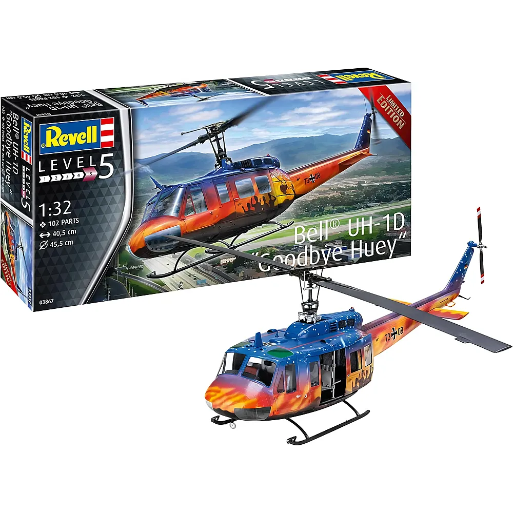 meinspielzeug - Revell Level 5 Bell UH-1D Goodbye Huey | Modellbausatz Flugzeuge
