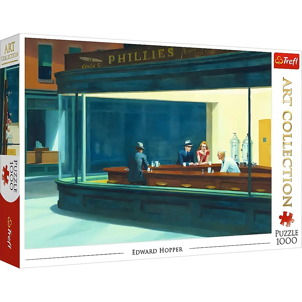 Trefl Puzzle Edward Hopper - Nighthawks - 1000 Teile - Puzzle 1000 Teile