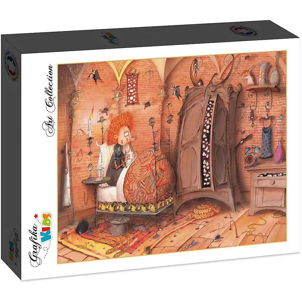 Grafika Puzzle Art Collection Franois Ruyer Grafika Kids Die Hexe im Bett - 24 Teile