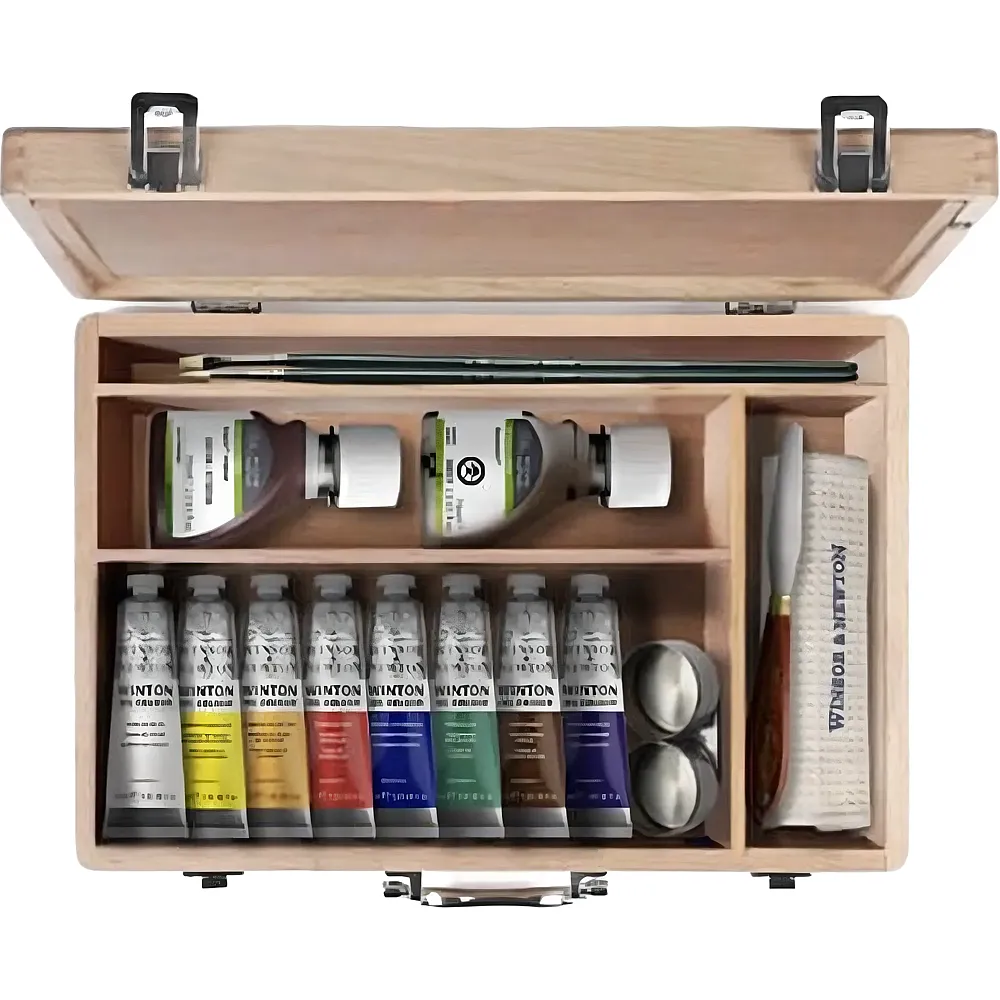 Winsor & Newton W&n Winton Huile Coffret Bois Les Essentiels 15pcs