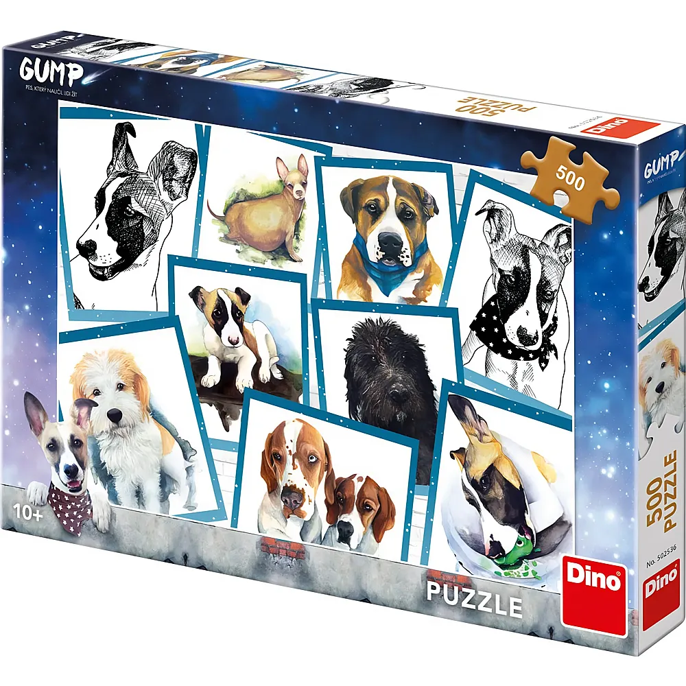 Dino Puzzle The Dog Gump - 500 Teile