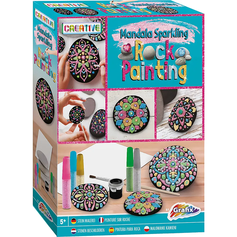Grafix Steinmalerei Mandala funkelnd