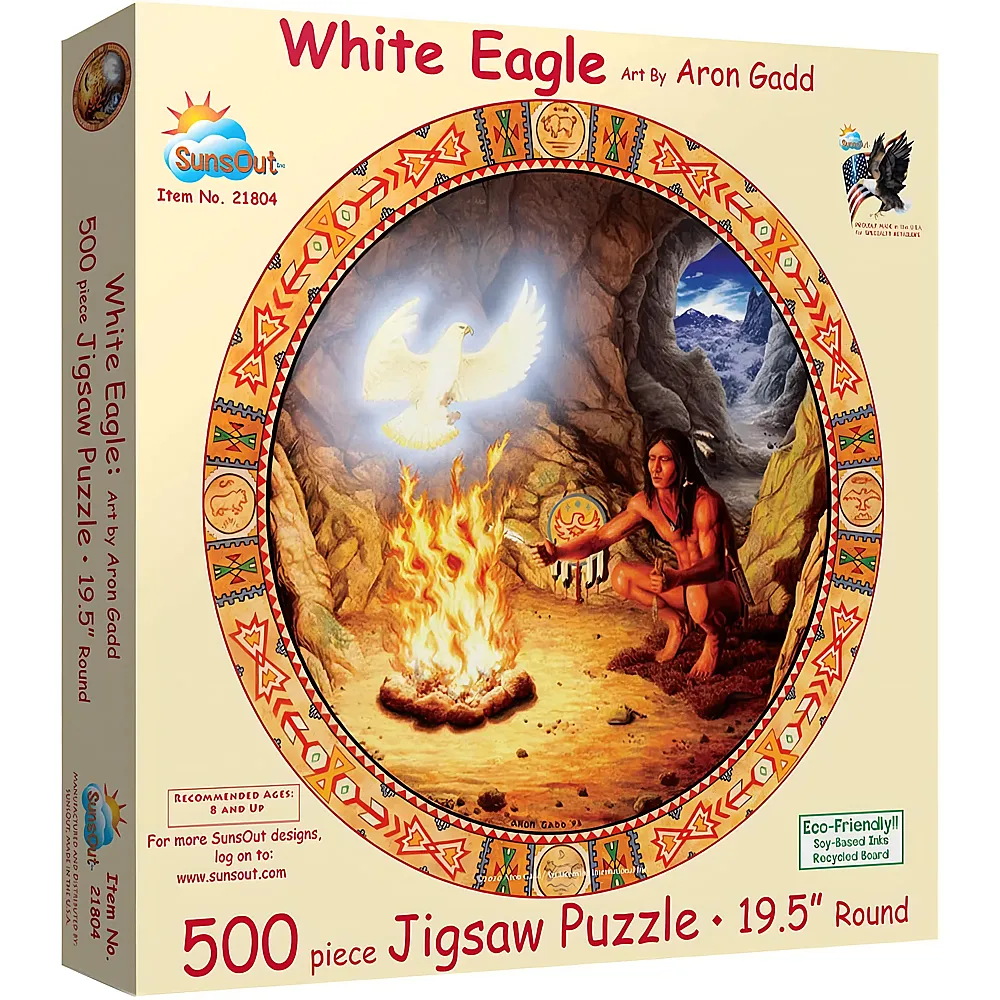 SunsOut Puzzle Aron Gadd White Eagle - 500 Teile