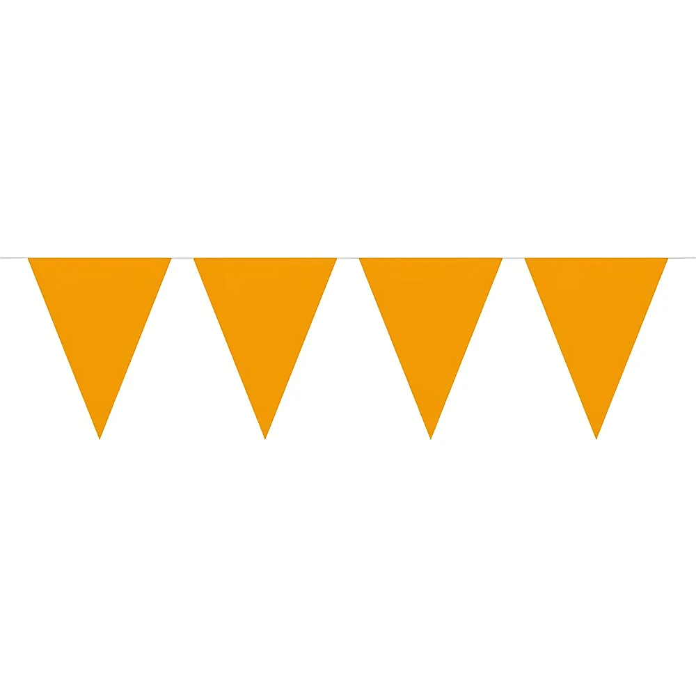 Folat Orangefarbene Flaggenlinie - 10 m | Partydeko