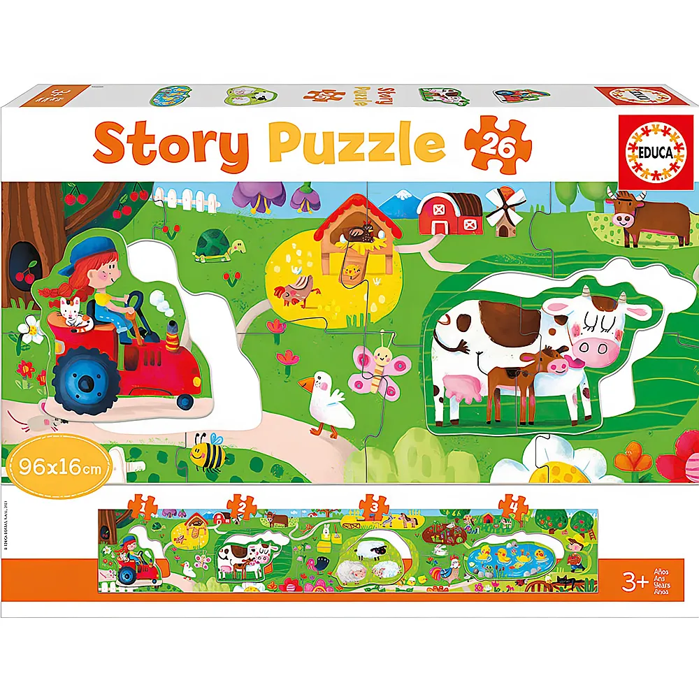 Educa Puzzle Story Bauernhof Geschichten 26Teile