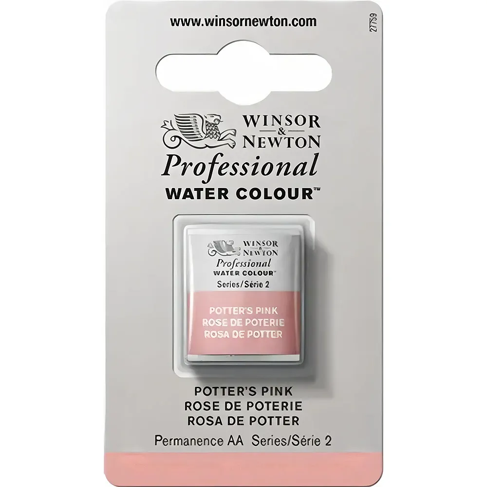 Winsor & Newton Professional Water Colour Aquarellfarbe Potter's Pink - 1/2 Napf | Farbe & Kreide