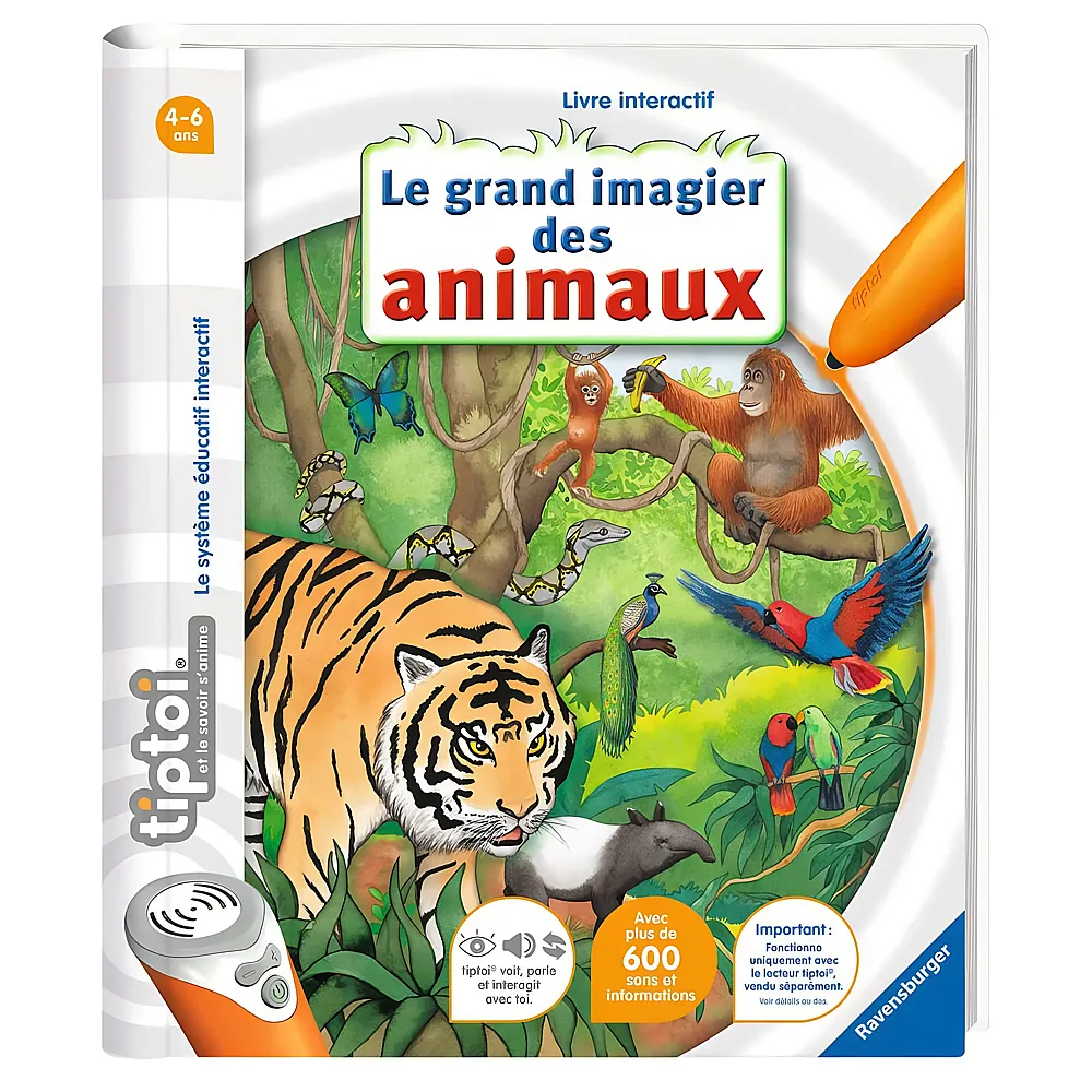 Ravensburger tiptoi Le grand imagier des animaux FR