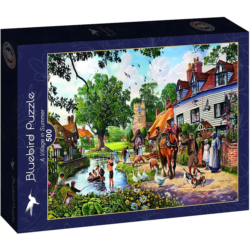 Bluebird Puzzle Steve Crisp A Village in Summer - 500 Teile