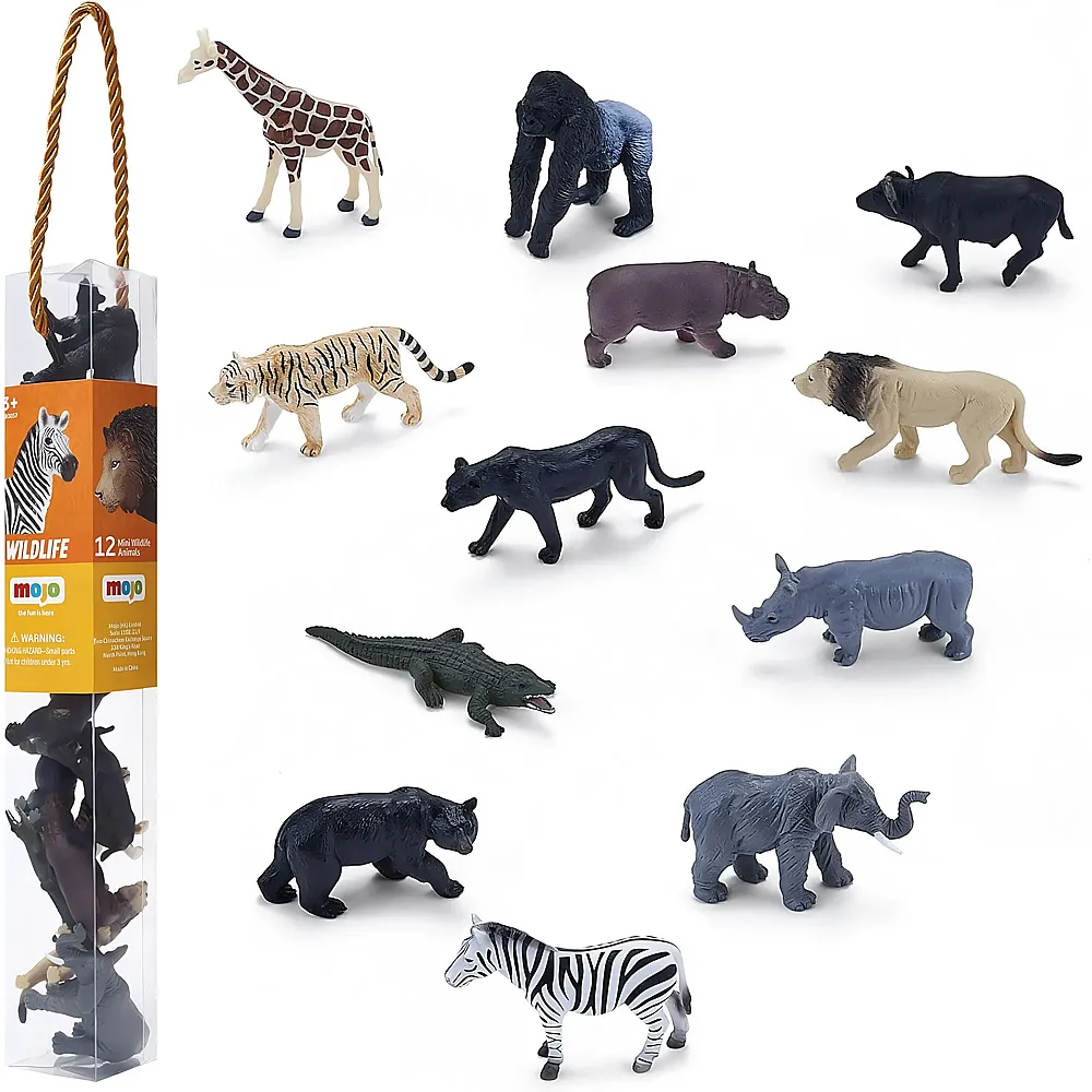 Mojo Wildlife Mini Wildtier Spielset - 12 Teile