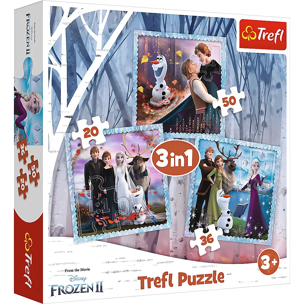 meinspielzeug - Trefl Puzzle 3in1 Disney Frozen 2 | Puzzle 10-104 Teile
