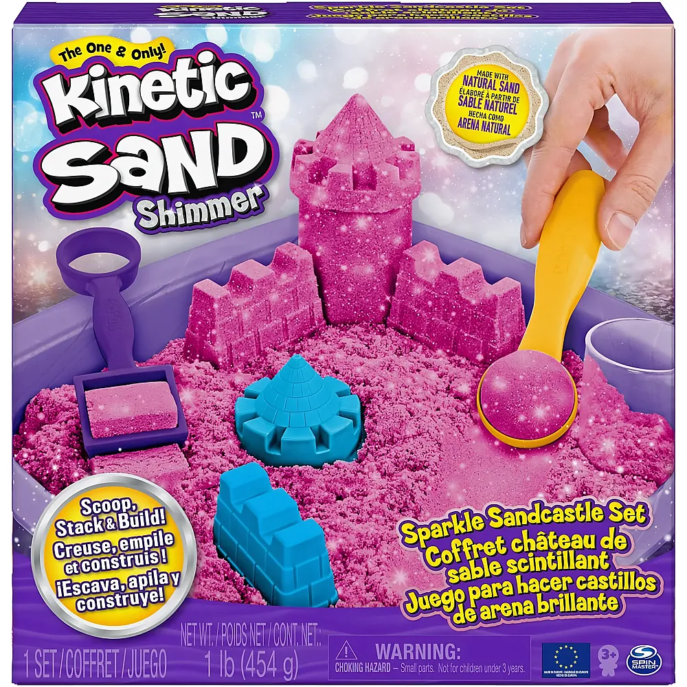 Spin Master Kinetic Sand Schimmer Sandbox Set 454g