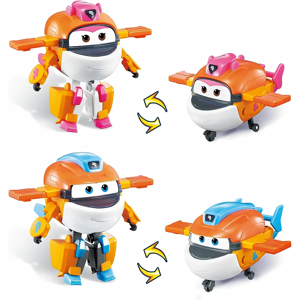 Alpha Toys Super Wings 2in1 Tiki &Taki - 12,5 cm - Actionfiguren