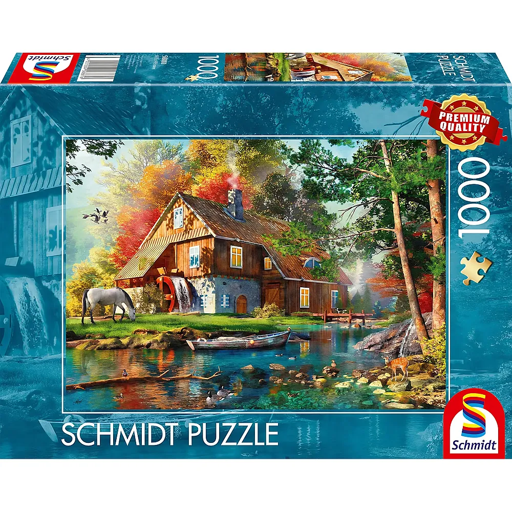 Schmidt Puzzle Wasserm�hle im Herbst - 1000 Teile