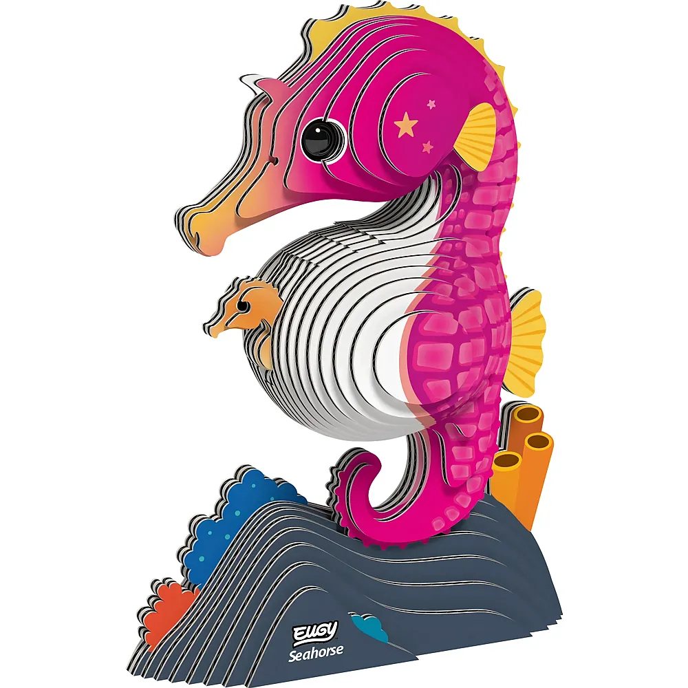 Eugy 3D Karton Figuren Seepferdchen