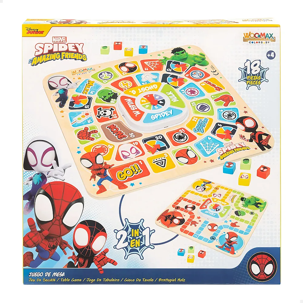 Woomax Spiderman Juego Mesa Madera Spidey Marvel