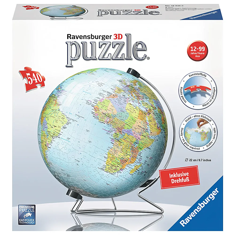 Ravensburger Puzzleball Globus Englisch 540Teile