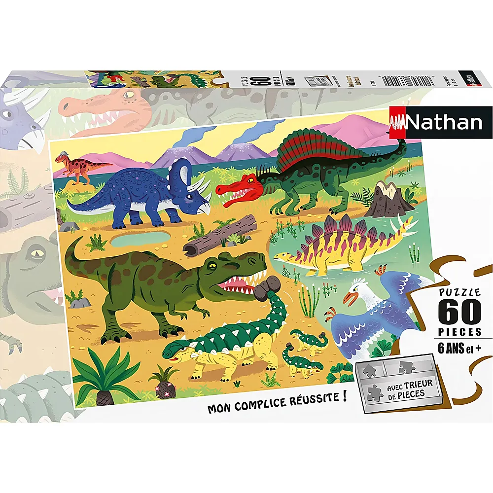 Nathan Puzzle Dinosaurier - 60 Teile