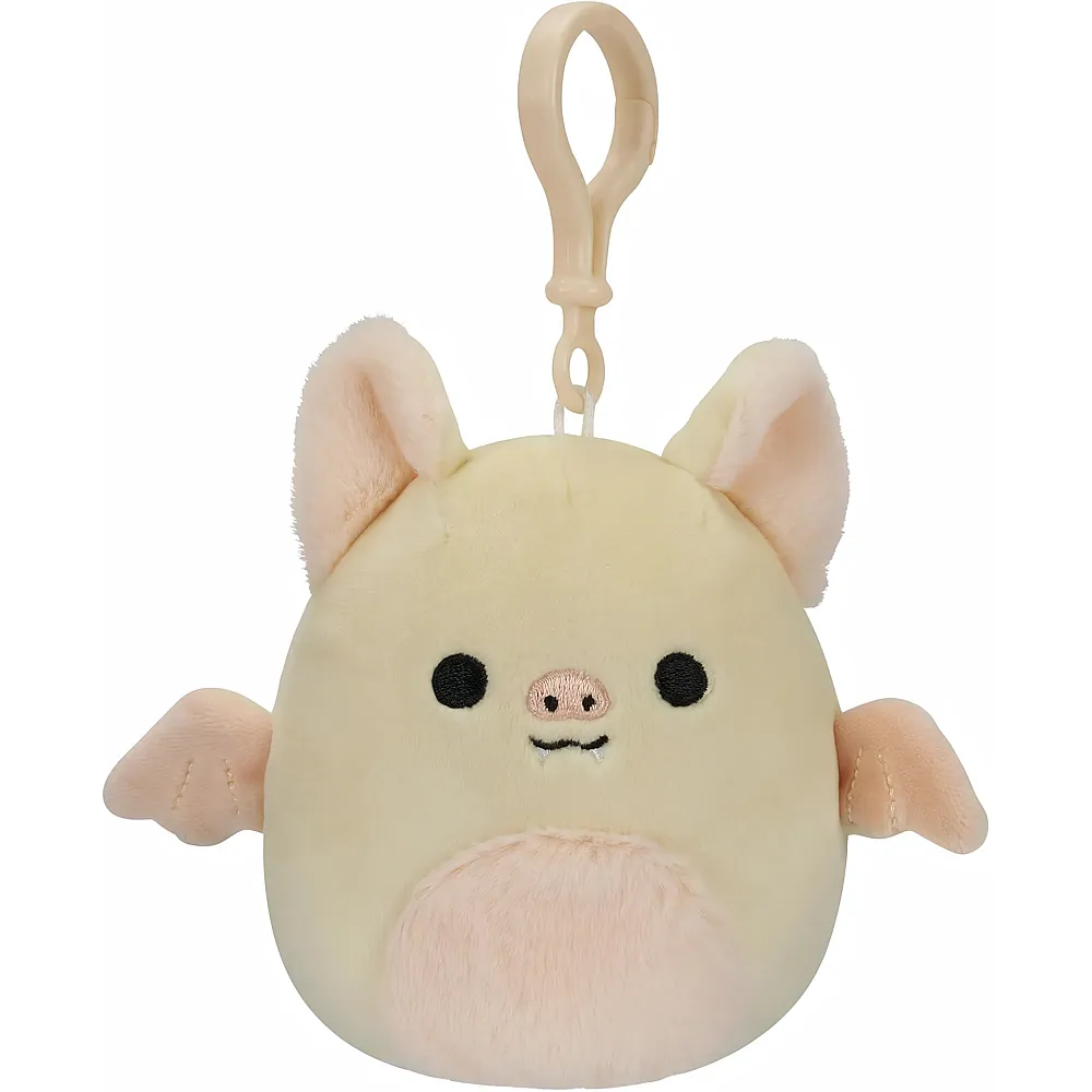 Squishmallows 3,5 Zoll Clip-on Pl�sch Meghan Flughund Weiss Pfirsich