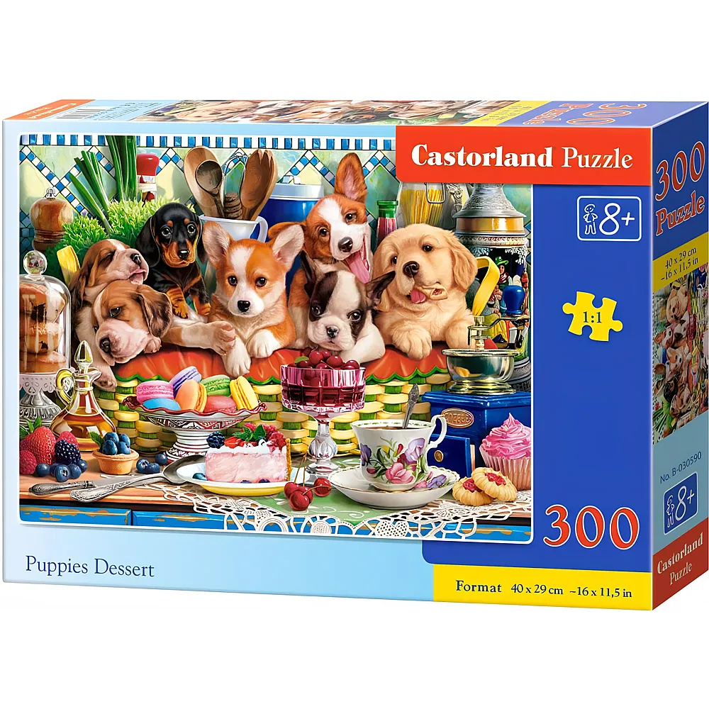 Castorland Puzzle Dessert f�r Welpen - 300 Teile