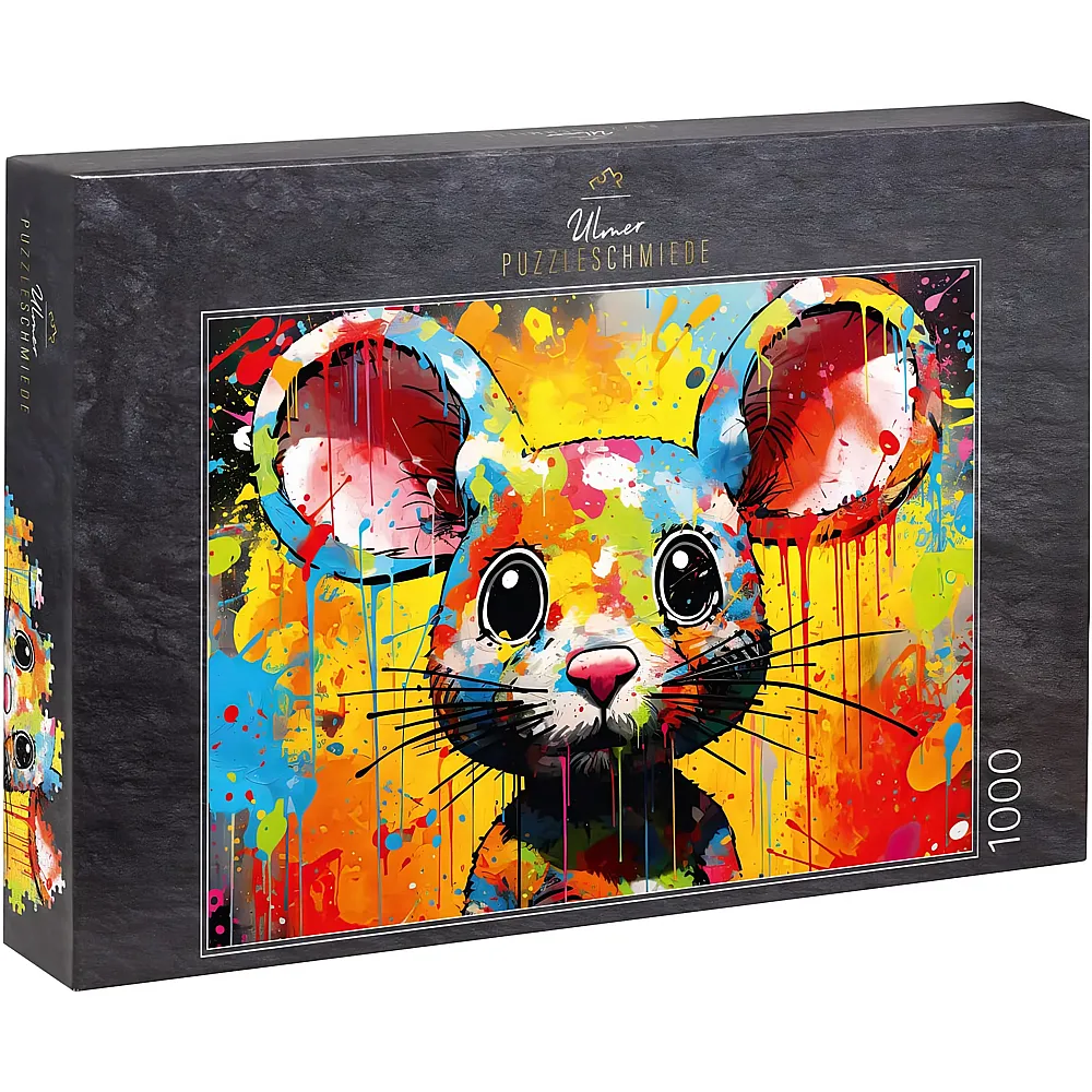 Ulmer Puzzleschmiede Fr�ulein Maus, Die s�sse kleine Maus spitzt ihre Ohren - 1000 Teile