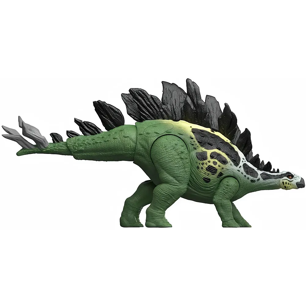 Mattel Jurassic World Gigantic Thrashers Stegosaurus mit 2 Angriffsbewegungen