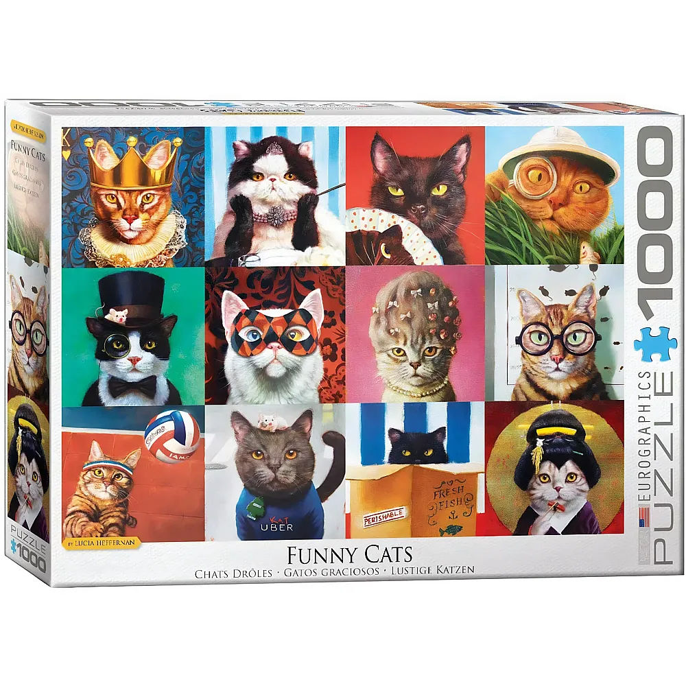 Eurographics Puzzle Lustige Katzen - 1000 Teile