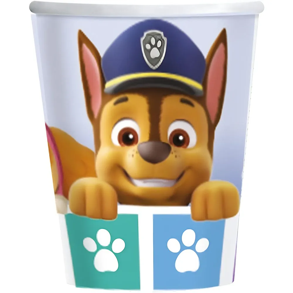 meinspielzeug - Haza Witbaard Kartonbecher Paw Patrol 250ml - 8 Teile | Tischdeko