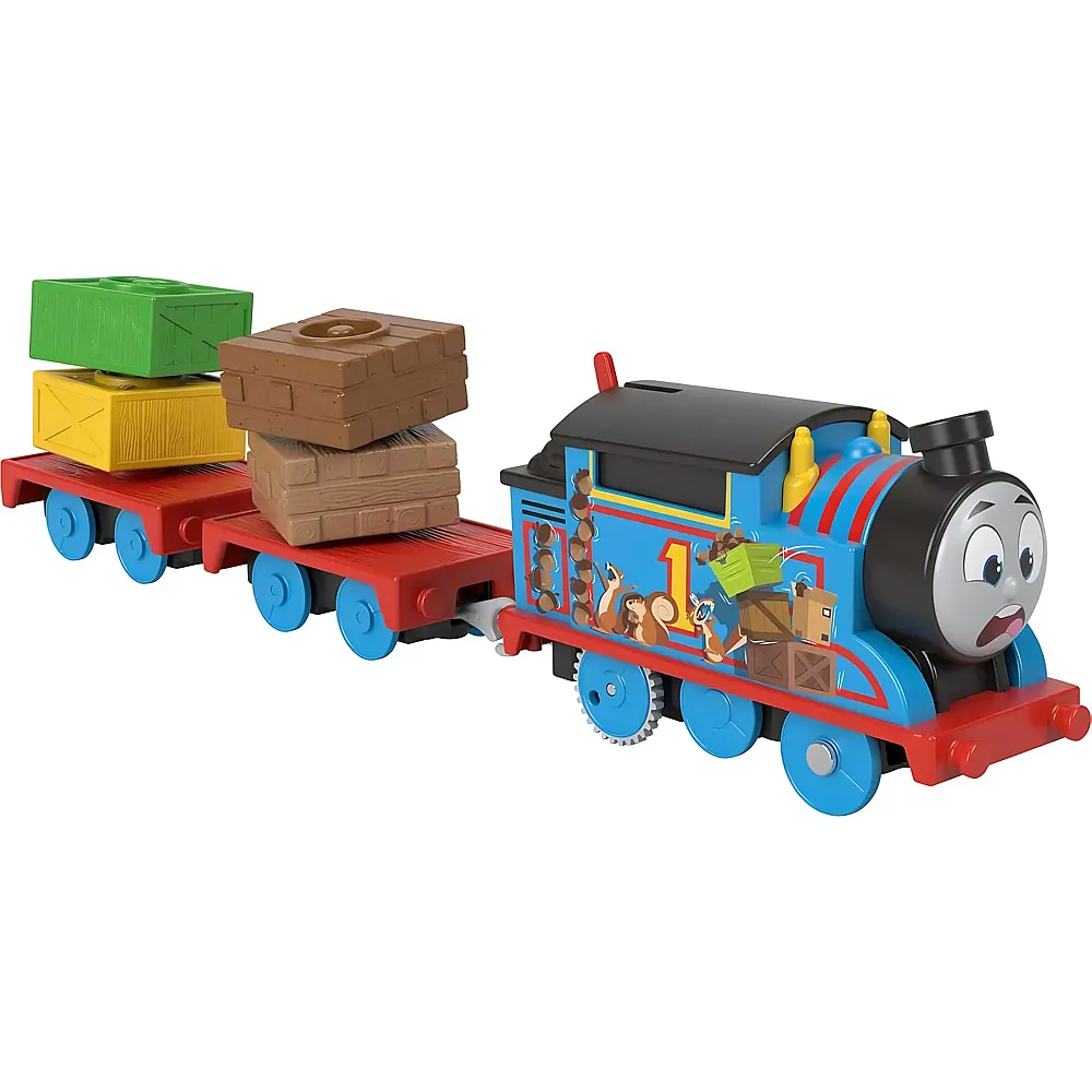 Fisher-Price Thomas und seine Freunde Wackelfracht, Thomas, motorisierter Motor mit 2 Frachtautos