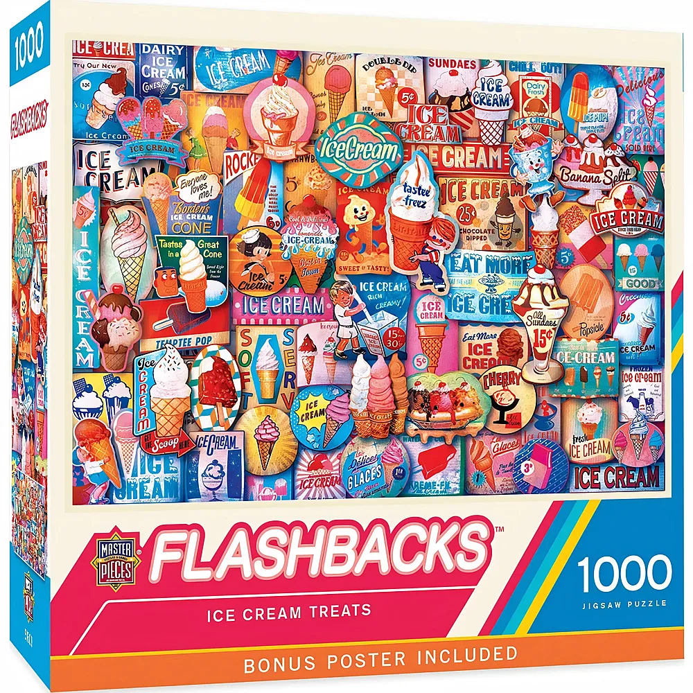 Master Pieces Puzzle Flashbacks Eiscreme-Leckereien - 1000 Teile