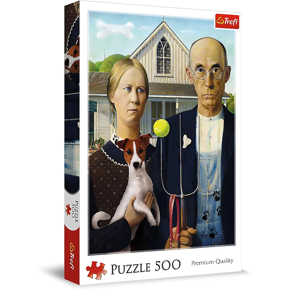 Trefl Puzzle American Gothic: Dog Edition - 500 Teile