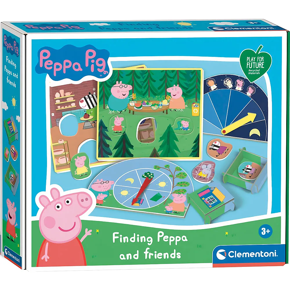 Clementoni Spiele Wimmelbild-Brettspiel Peppa Pig mult