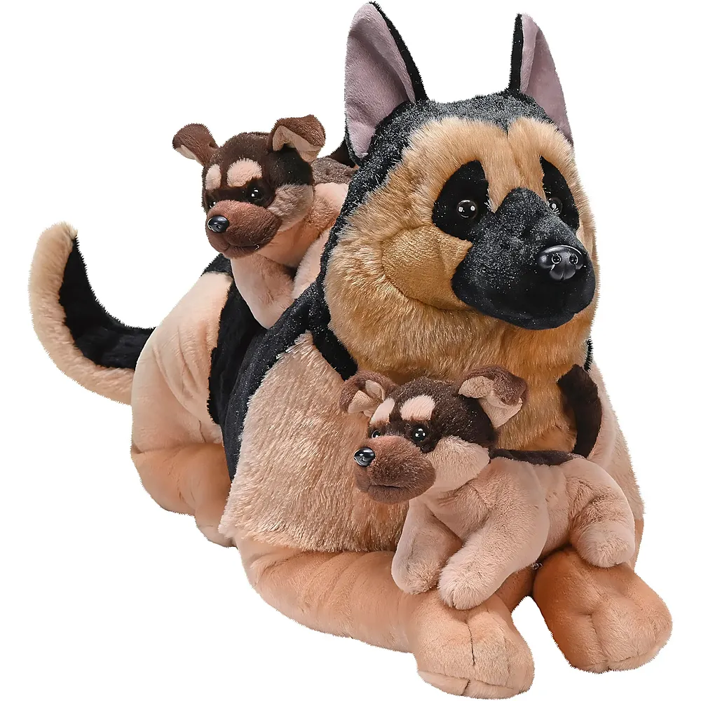Wild Republic Deutscher Sch�ferhund mit Welpen - 76 cm - Hunde Pl�sch