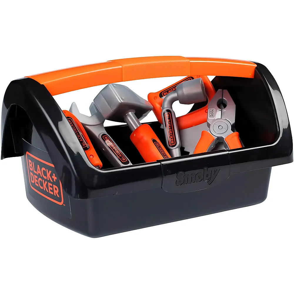Smoby Black & Decker Werkzeugkasten mit Werkzeug - 6 Teile